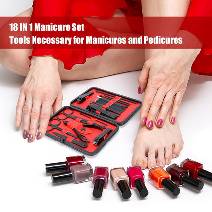 Manicure Set-Stainless Steel Nail Care Set-Professional Ingrown Toenail Clipper Grooming Tool-Pedicure Kit & Toe Nail Cutter-Thick Nail Scissors Toiletries with Cuticle Trimmer.