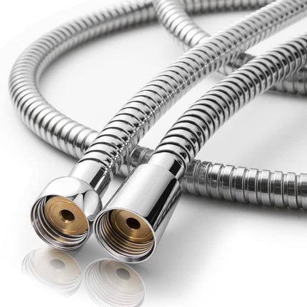Shower Hose, 48 Inch Bidet Hose High Pressure Explosion Proof Toilet Hose for Bidet Sprayer Stainless Steel Electroplating Handheld Shower Hose Flex Hoses with Woven Inner Tube, Chrome.