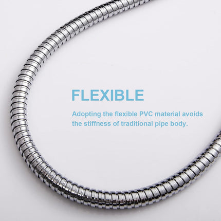 Shower Hose, 48 Inch Bidet Hose High Pressure Explosion Proof Toilet Hose for Bidet Sprayer Stainless Steel Electroplating Handheld Shower Hose Flex Hoses with Woven Inner Tube, Chrome.