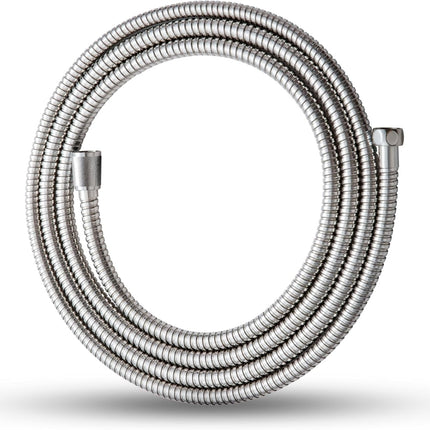Shower Hose, 120 in Kink Free Stainless Steel Extra Long Shower Hose Replacement, Flexible Handheld Shower Head Hose Extension for Pet Bathing Cleaning, Nickel Gray.