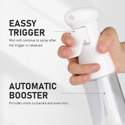 Spray Bottle For Hair, Continuous Mister Empty Spray Bottles, Ultra Fine Mist Water Sprayer for Hairstyling, Cleaning, Plants, Pets, Barbers, Salons, Essential Oil Scents - 2 Pack 6.8 OZ.