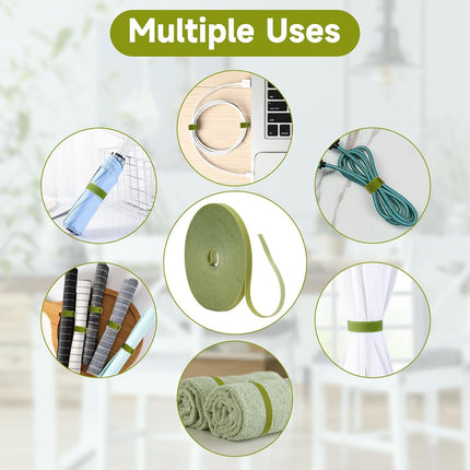 Garden Ties Plant Tape Ties Nylon Plant Tape Strap 65.6 Feet Plant Support Tape Reusable Garden Tape 1/2'' Army Green Plant Tape For Climbing Plants,Tomato,Vines,Cables,Flowers,Indoor Outdoor.