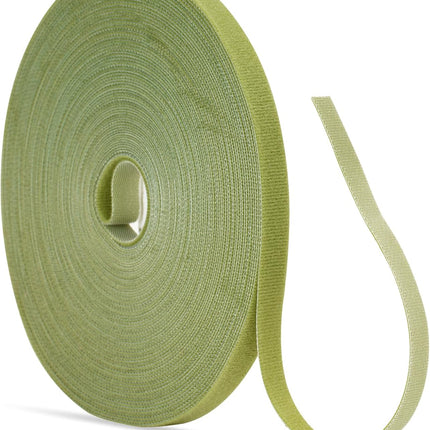 Garden Ties Plant Tape Ties Nylon Plant Tape Strap 65.6 Feet Plant Support Tape Reusable Garden Tape 1/2'' Army Green Plant Tape For Climbing Plants,Tomato,Vines,Cables,Flowers,Indoor Outdoor.