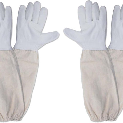 KINGLAKE Beekeeping Gloves Bee Hive Gloves Goatskin Beekeeping Protective Glove with Sleeves Large for the Beginner Beekeeper.