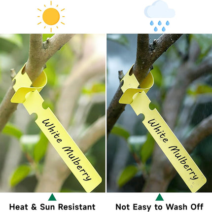 500 Pcs White Plastic Plant Tree Tags Nursery Garden Lables 2x20cm Wrap Around Hanging Tags Nursery Garden Stakes Large Writing Surface.