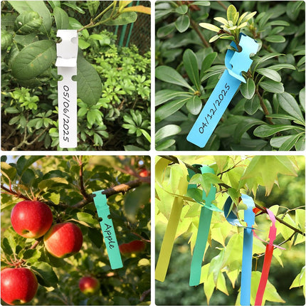 500 Pcs White Plastic Plant Tree Tags Nursery Garden Lables 2x20cm Wrap Around Hanging Tags Nursery Garden Stakes Large Writing Surface.