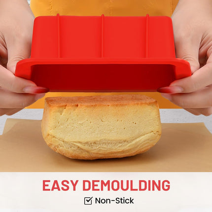 Silicone Mini Bread Loaf Pans for Baking, Small Loaf Pan Set of 4, 2.7x5.4 Inch Nonstick Bread Silicone Molds for Toast, Brownie, Loaf, Cake, Soaps.