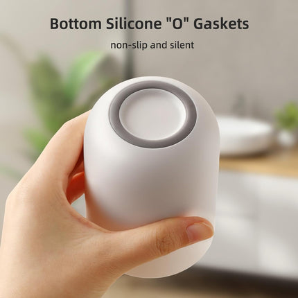 Toothbrush Cup 13oz 380ml, Unbreakable Reusable Bathroom Tumbler 2Pcs, Non-Slip Plastic Bathroom Cup Toothbrush Holders for Bathroom White.