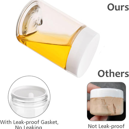4 Pack Plastic Jars, 4 OZ Round Clear Cosmetic Container Jars with White Lids, Leak Proof Makeup Sample Container, Refillable Travel Cosmetic Storage for DIY Making Creams, Lotion, Body Scrub.