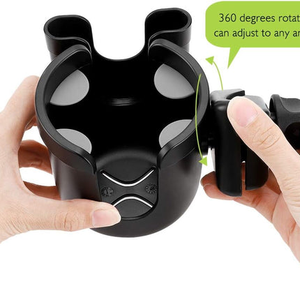 2-in-1 Walker Cup Holder with Phone Holder, Wheelchair Cup Holder, Rollator Cup Holder, Cup Phone Holder for Walker, Wheelchair, Rollator, Mobility Scooter.