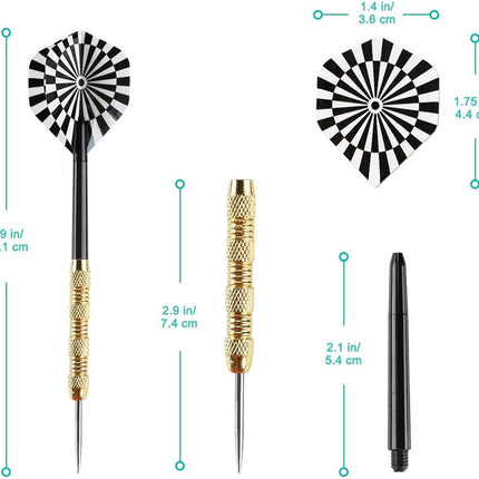 Metal Tip Darts, Steel Tip Darts, 18 Grams Professional Metal Darts, Darts Metal Tip Set, Metal Darts for Dartboard.