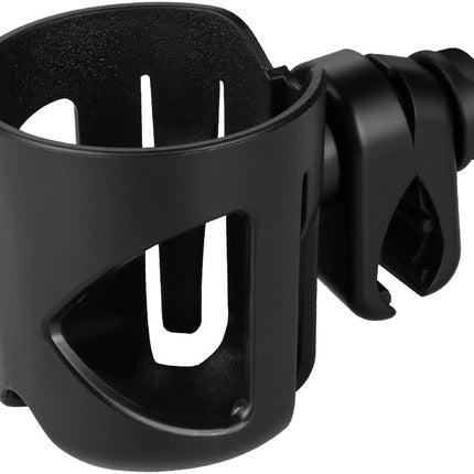 Universal Cup Holder, Stroller Cup Holder, 360° Rotatable Large Caliber Designed Bottle Holder for Stroller, Bike, Wheelchair, Walker, Scooter, Black.