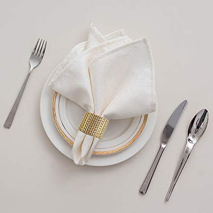 100pcs Napkin Rings, Gold Napkin Rings Buckles for Table Decorations, Wedding, Dinner, Party, DIY Decoration.