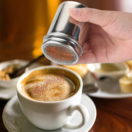 2 Pack Powdered Sugar Shaker Duster, Cinnamon Shaker Flour Sifter, Fine Mesh Stainless Steel Dredge for Baking Soda Flour Cinnamon Cocoa.