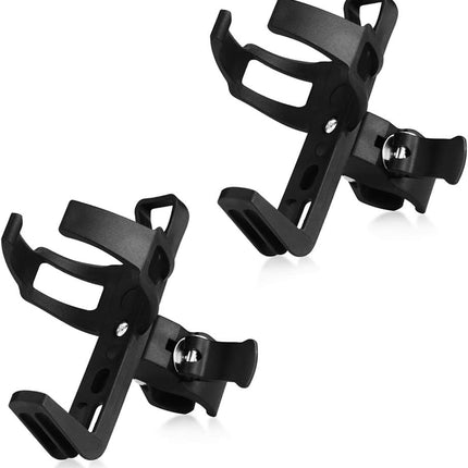 2 Pack Bike Water Bottle Holders No Screws, Universal Bike Cup Holder, 360 Degree Rotatable Bike Water Bottle Cage, Water Bottle Holders for Kids Bike Adult Bike.