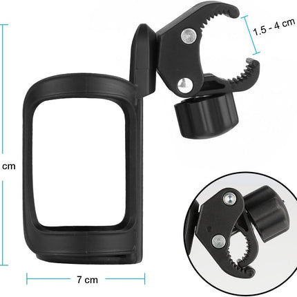 Bike Cup Holder, Bike Water Bottle Holders, Universal 360 Degrees Rotation Cup Holder for Bicycle, Stroller, Scooter, Walker, Wheelchair, Bike Bottle Holders for Kids Adults, 1 Pack.