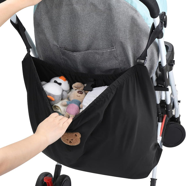 Universal Stroller Organizer, Large Storage Stroller Bag Fits for Uppababy, Nuna, Britax, Doona Strollers, Non-Slip Adjustable Storage Caddy Accessories for Stroller Crib.