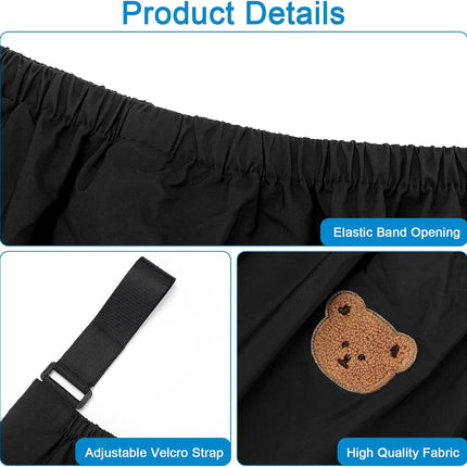 Universal Stroller Organizer, Large Storage Stroller Bag Fits for Uppababy, Nuna, Britax, Doona Strollers, Non-Slip Adjustable Storage Caddy Accessories for Stroller Crib.