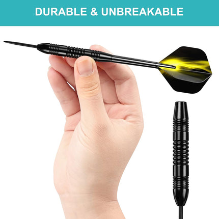 Darts Metal Tip Set, 12 Pack Steel Tip Darts Darts Set 24Grams Professional Metal Darts.