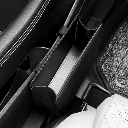 Car Trash Can, Leather Vehicle Trash Bin Car Dustbin Garbage Organizer Holder with 30 Pcs Trash Bags, Foldable Hanging Mini Cars Storage Bag Container for Auto, SUV (Black).