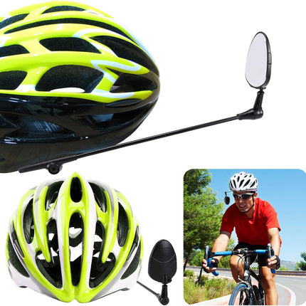 2 Pack Bike Helmet Mirror, 360 Degree Adjustable Lightweight Bicycle Cycling Rear View Helmet Mirror for Cycling, Cycling Accessories.
