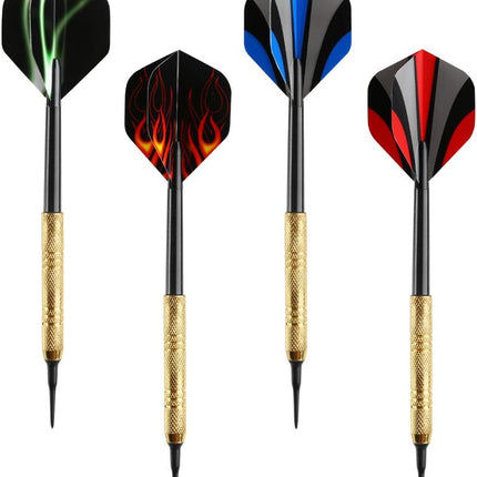 12 Pcs Darts Plastic Tip, Soft Tip Darts Set, 14g Plastic Tipped Dart, Attach Extra 36 Black 2BA Replacement Tips, Soft Tip Darts for Electronic/Plastic Dartboard.