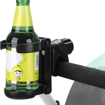 Stroller Cup Holder, Foldable Universal Cup Holder, 360 ° Rotatable Bottle Holder for Stroller, Bike, Wheelchair, Walker, Scooter ﻿.