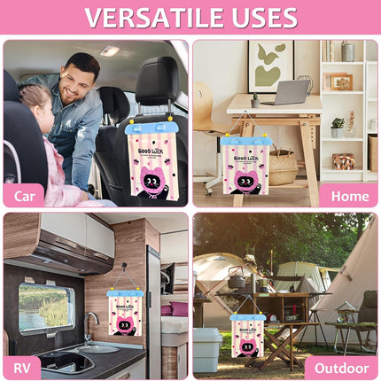 Disposable Car Trash Bag, 20 Pcs Car Garbage Bag Hanging Vehicle Trash Can Auto Rubbish Pouch Dustbin Bags Garbage Container Car Accessories, Leakproof, Smellproof, Portable for Women & Adults.