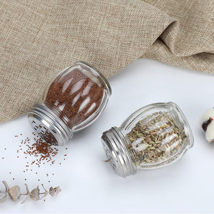 Salt and Pepper Shakers with Stainless Tops Set of 2 (Chesse Shakers).