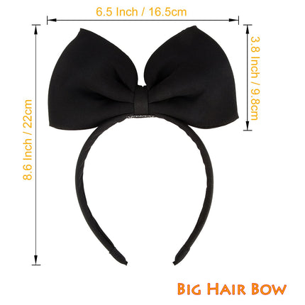 Bow Headbands Headdress for Women and Girls, Perfect Hair Accessories for Alice in Wonderland Cosplay (Black).