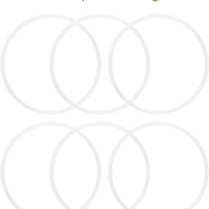 6 Pieces 10cm White Rubber Sealing Gaskets O-Ring Replacement Part Compatible with Nutri Ninja Juicer Blender Replacement Seals.