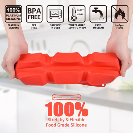 Silicone Mini Loaf pan, Mini Bread Pan Brownie Pan, 12 Cavities Nonstick Food Grade Silicone Mold for Baking Bread, Brownie, Cornbread, Cheesecake and Chocolate (1 Pack).