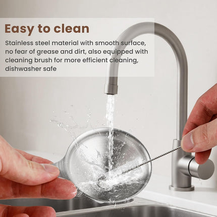 Kitchen Funnel, Stainless Steel Mini Funnel, Set of 3, Perfect for Transferring Liquids, Oils, Powders, Spices, with Round Ring and Cleaning Brush.