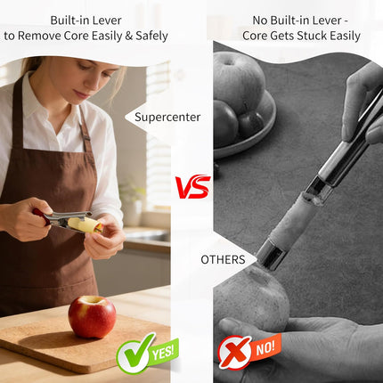 Apple Corer, Stainless Steel Apple Core Remover Tool,Dishwasher Safe.