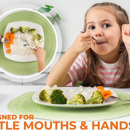 4-Piece Toddler Utensils - Child and Toddler Silverware Set for Self Feeding - Smooth Edged Kids Silverware Stainless Steel, Mirror Polished, Dishwasher Safe (4 Spoons).