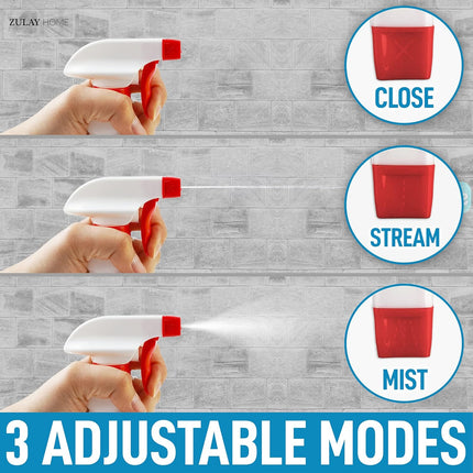 24 oz Spray Bottle - Heavy Duty Cleaning Spray Bottles For Cleaning Solutions - Leakproof Cleaning Spray Bottle Set with Adjustable Nozzle & Spring Loaded Trigger (2 Pack).