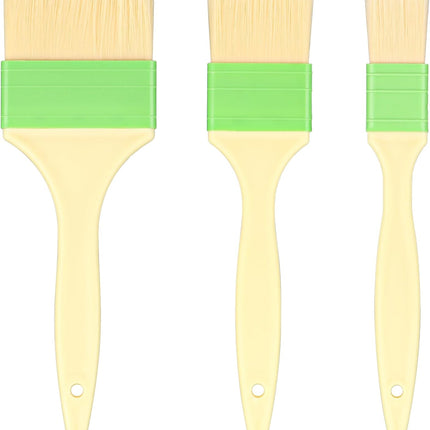 3 Pcs Basting Pastry Brush, Cooking Brush Set, Grill Brush, Food Brush For Baking, Perfect For Marinade, Sauce, Egg Wash, Butter, BBQ Brushes.