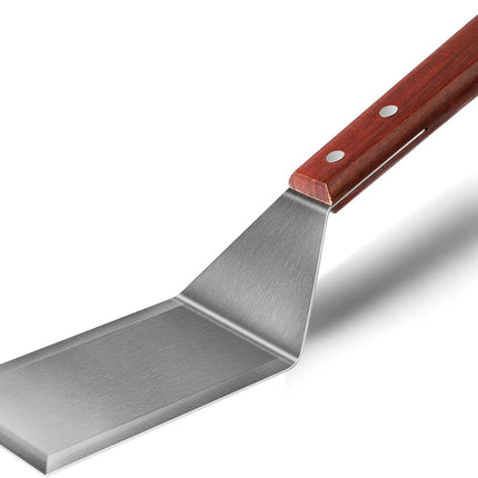 Metal Spatula for Cast Iron Skillet Grill Stainless Steel Spatula for Burger, Fish Turner Griddle Spatula, Spachulas Egg Flipper, Flat Top Metal Spatula for Cooking BBQ.