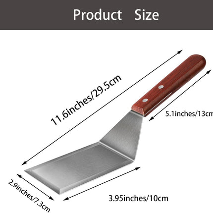 Metal Spatula for Cast Iron Skillet Grill Stainless Steel Spatula for Burger, Fish Turner Griddle Spatula, Spachulas Egg Flipper, Flat Top Metal Spatula for Cooking BBQ.