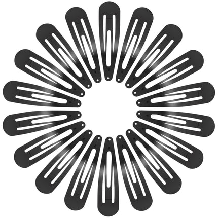 30 Pcs Snap Hair Clips, 3.1 Inch Big Size Barrettes Women No Slip Metal Snap Hair Clips Large Hair Pins(Black).
