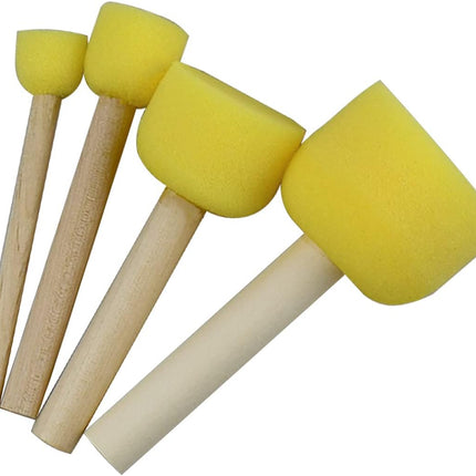 20 pcs Round Sponges Brush Set, 4 Sizes Paint Tools for Kids.
