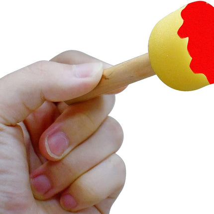 20 pcs Round Sponges Brush Set, 4 Sizes Paint Tools for Kids.