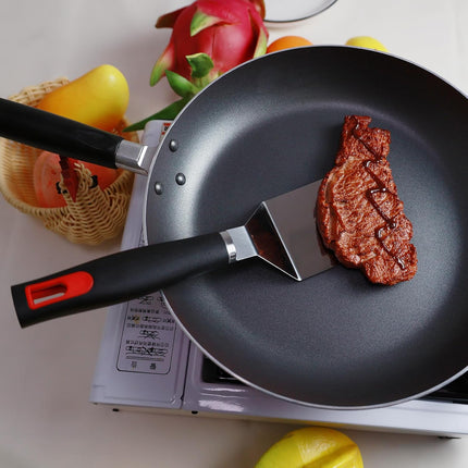 Spatula Set Stainless Steel Kitchen Metal Spatula for Cast Iron Skillet with Silicone Handle, Fish Spatula Turner Flipper for Pancake Burger Egg Cooking Spatulas BBQ Grill Griddle.