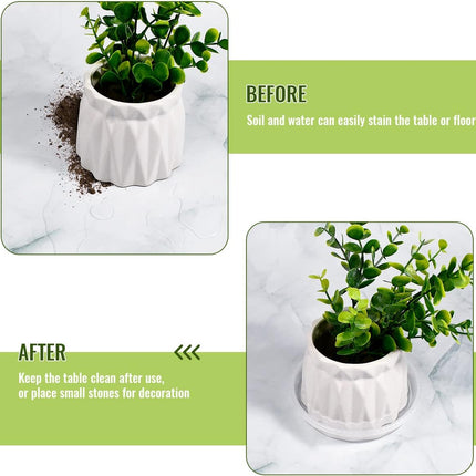 9 Pack Clear Plastic Plant Saucer, Durable Plant Trays Flower Plant Pot Saucer Plant Container Accessories for Indoors & Outdoors, Stop Messes & Stains in Your Garden (6"+8"+10").