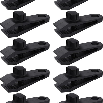 10 Pcs Heavy Duty Tarp Clips Shark Tent Fasteners Clips Holder for Car Covers, Outdoor Camping, Awnings, Swimming Pool Covers Black.