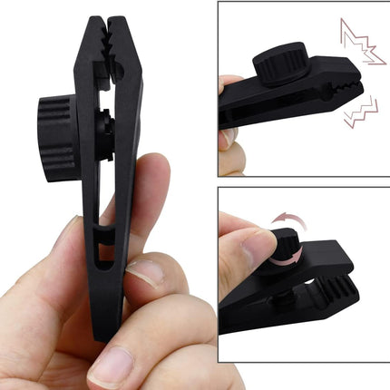 10 Pcs Heavy Duty Tarp Clips Shark Tent Fasteners Clips Holder for Car Covers, Outdoor Camping, Awnings, Swimming Pool Covers Black.