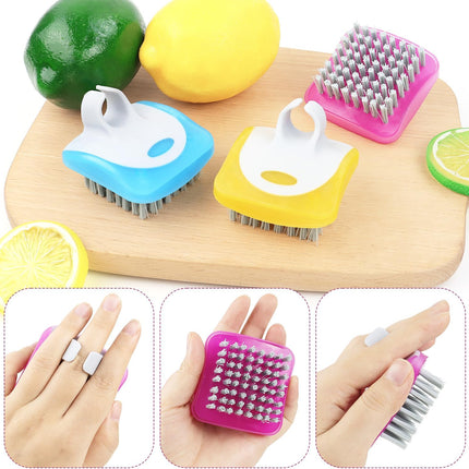 3 Piece Potato Scrubber Brush Vegetable Brush Comfortable Finger Grip Fruit Cleaning Tools for Washing Fruit Mushrooms Carrot or Tough-Skinned Vegetables(3 Color).
