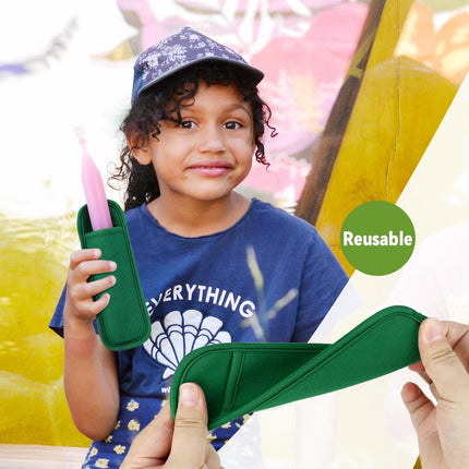 6 Pieces Ice Pop Neoprene Insulator Sleeves Reusable Popsicle Holders Ice Popsicles Bags Ice Pop Sleeves Popsicle Holder Sleeves Ice Pop Stick Sleeves(6 Colors).