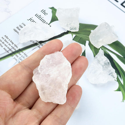 0.55 lb Natural Raw Stones Rough Stones Crystal 1.25-2.0" Healing Crystals for DIY, Tumbling, Wire Wrapping, Meditation, Decoration, Fountain Rocks (Clear Quartz).