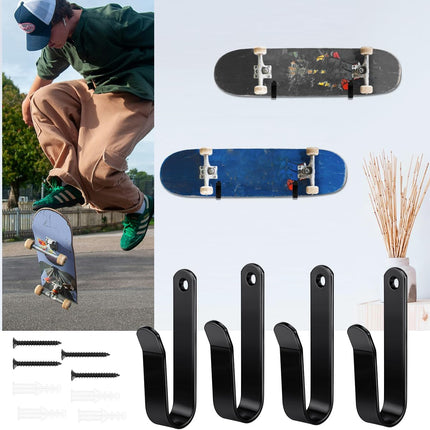 Snowboard Wall Mount Clips, Horizontal Snowboard Rack Display Stand, Snowboard Wall Mount Clips for Surfboards Skateboards Skis Home Garage.